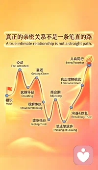 真正的亲密关系不是一条笔直的路，所以你们走到哪个阶段了？配图