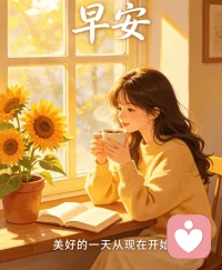 你是那个在心里种花的人。🌱
 
白天认真赶路，
夜晚温柔听故事。
 
愿这束暖光，
既能照亮你的路，
也能接住每一个疲惫的灵魂。✨
 
新的一天，安。配图
