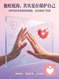 为什么亲密关系里总有人爱攻击？
自体心理学视角下，伴侣的贬低与暴怒，并非源于恶意，而是一种「防御机制」。
当自体感受到被忽视、被否定的威胁时，他们会通过攻击他人、贬低他人，来重建优越感与控制感，稳住摇摇欲坠的自我价值。
这种攻击，本质上是他们在保护那个害怕被抛弃、害怕不被爱的脆弱自己。