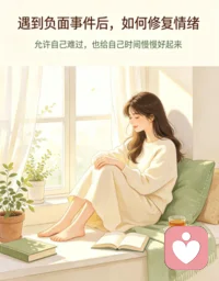 生活难免撞上糟心事，负面情绪、心里的小创伤找上门时，别硬扛也别逼自己快点好起来。
先允许情绪流露，难过、委屈、烦躁都不用压抑，好好接纳当下的状态。试着和负面感受共处，不必强迫立刻翻篇。
慢慢把注意力拉回自身：做点能让身心放松的小事，散步、听歌、和靠谱朋友聊聊，切断内耗的思绪。
创伤修复从来不是一蹴而就的，给自己多一点耐心与包容。学着和过往和解，慢慢重建内心的安全感。
