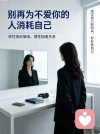 我也曾陷在爱而不得的拉扯里，一边攥着那些心动的碎片不肯放，一边又清醒地知道，他永远不会回头。
我舍不得的哪里是他啊，是那个为他脸红心跳、毫无保留的自己，是那些没说出口的期待，和深夜里反复点开聊天框的执念。我允许自己难过，允许自己舍不得，因为这份认真的心意，从来都不是错。
但我也学着清醒地往后退：不再反复翻看他的动态，把留给猜测和内耗的时间，慢慢还给自己。
原来最好的和解，是感性地接纳，再理性地抽离，把爱收回来，好好拥抱那个更值得被爱的自己。