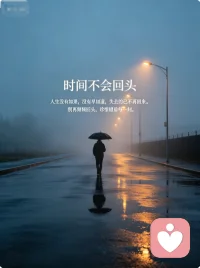 岁月悄然流转，一分一秒都径直向前，从来没有折返的可能。长大以后才慢慢懂得，人生最无用的便是 “如果” 与 “早知道”。
生活从不会给我们重来的机会，那些擦肩而过的缘分，没能留住的美好，一旦失去，就彻底定格在了过去。我们都曾为过往辗转难眠，纠结着未完成的遗憾，可回望再多，也改变不了结局。放下执念，别再频频回头，把过往收藏心底，用心走好眼前的路，不负当下，便是圆满。