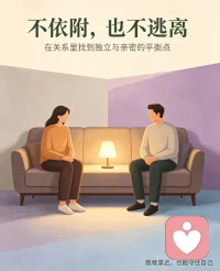 亲密关系：读懂相互主体性
好的感情，本是自我独立与亲密联结的平衡，也就是彼此尊重的相互主体性。
可很多两性关系渐渐走向失衡：有人深陷爱恋后过度依附，慢慢丢掉个人喜好、想法与生活节奏，活成了对方的附属；也有人满心防备，刻意拉开距离，不愿敞开心扉，始终不敢交付信任、走进深度亲密。
还有不少人陷入拉扯内耗，一边无比渴望温暖陪伴，当真的靠近彼此，又本能想要退缩逃离。这种矛盾状态，会不断消耗感情，唯有守住自我边界，又愿意真诚相拥，才能经营出舒服长久的亲密关系。配图
