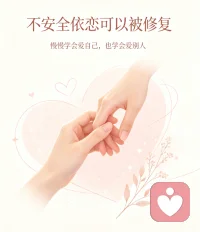 成年后依恋模式并非一成不变，完全可以慢慢修复。
试着觉察自己在亲密关系里的四大心理缺口，学着和伴侣建立健康的相处模式。
日常坚持练习情绪调节，提升读懂彼此内心的心智化能力。
一点点调整相处方式、化解矛盾，慢慢卸下不安与防备，终能蜕变成从容安稳的安全型伴侣，拥有舒服长久的亲密关系。配图