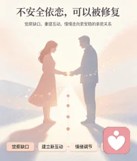 不安全依恋并非无法改变。成年后我们可以主动做出调整：先觉察自身在情感里的四大缺口，接着学着建立健康的相处模式，坚持练习情绪管理与关系修复，慢慢重建共情与心智感知力。一步步拆解旧有惯性，用新的相处方式替代过去的不安，终究能慢慢蜕变成从容笃定的安全型依恋，收获舒服的亲密关系。配图