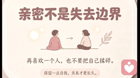 亲密不必消融自我,守住边界,爱意方能长久安稳