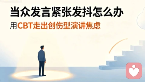当众发言紧张发抖、发挥失常｜创伤型演讲焦虑，用 CBT 走出社交恐惧