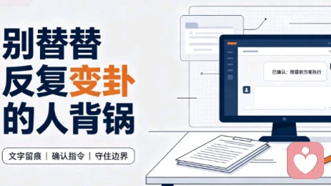 工作指令朝令夕改,事后把责任推给一线执行,普通人职场自保指南