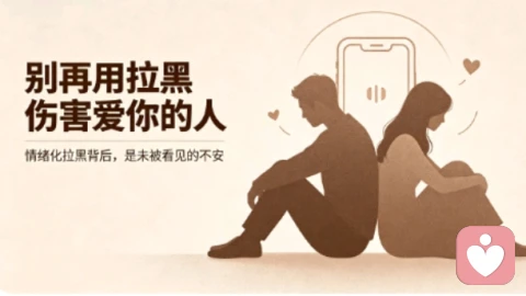 亲密关系里总情绪化拉黑:停止冲动式伤害,学会好好处理失控的情绪