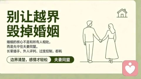原生家人越界干涉婚姻，学会建立夫妻同盟划清边界，才能守住小家幸福