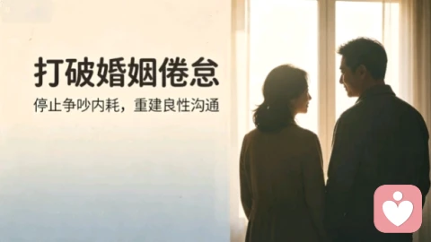 婚姻耗尽爱意|跳出争吵内耗,分步骤修复被现实磨平的亲密关系