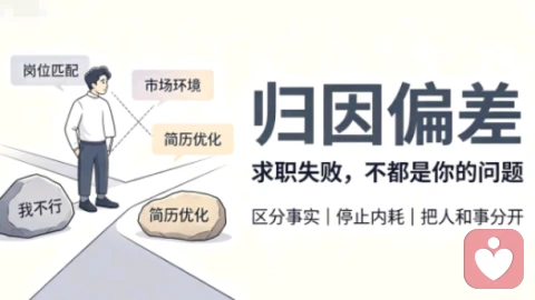 归因偏差解析：简历投递不断受挫，不要把求职失败归因为自身不行
