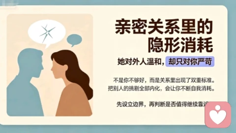 为何熟人总对你格外苛刻?拆解亲密关系里的投射与双向标准