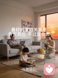 ·可恩谈心·
最好的家庭关系是：
各安其位  不过度负责配图