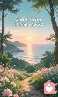 不必事事完美，不必人人理解，守住心态，安稳度日，就已经很好了。配图