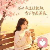 不必和过往较劲，当下即是温柔。配图