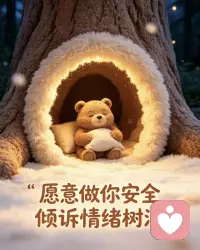 专注倾听陪伴，具备良好共情能力，耐心温和、认真守密，愿意做你安全的情绪树洞，陪伴你舒缓压力、梳理心情。配图