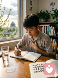 真正的自我接纳，从来不是纵容孩子躺平。
接纳不完美，不是自暴自弃，也不是自负安逸，
而是看清自己的弱点与局限后，依然自尊、自洽、自爱。
内心丰盈的孩子，才有勇气不断向上生长配图