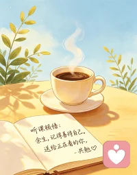 听课顿悟：余生，记得善待自己。
送给正在看的你，共勉❤️配图