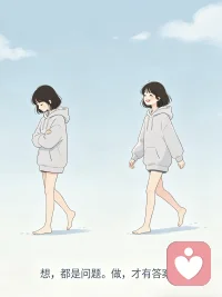 想，都是问题。做，才有答案。
 
很多烦恼，其实都是想出来的。
越纠结，越焦虑；越犹豫，越内耗。
与其在脑海里反复推演，不如先动手做起来。
 
不必等万事俱备，不必怕不够完美。
迈出第一步，问题就会慢慢化解；
坚持做下去，答案自然会浮现。
 
行动，是治愈一切迷茫的良药。
少想多做，即刻出发，
你想要的生活，都在行动里。