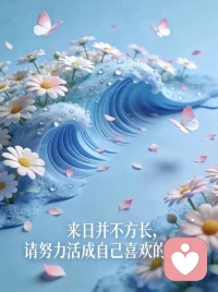 来日并不方长，请努力活成自己喜欢的样子。