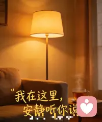 我在这里安静的倾听你诉说！配图