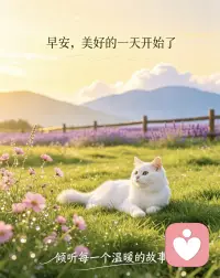 早安✨

新的一天，不必匆忙追赶所有人
允许自己慢一点、软一点、温柔一点

生活总有疲惫、委屈与无人可说的心事
我始终在这里，安静倾听、认真共情
不评判、不催促、不否定
懂你的敏感，也接纳你的所有情绪

愿今日阳光温柔，心事轻盈
好好爱自己，万事皆可期🌿

需要我帮你搭配温柔治愈、氛围感女生专属配图文案版本吗？