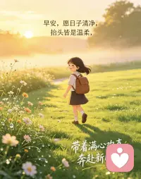 清晨阳光温柔洒落，抛开昨日烦恼，带着满心欢喜奔赴新的一天。早安，愿日子清净，抬头皆是温柔。配图