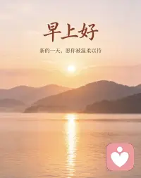 清晨安✨
生活总藏着细碎的疲惫，不用独自硬扛。
那些说不出口的烦恼，无人理解的难过，我愿意静静听你讲。
愿清晨的风，吹散你昨夜所有郁结。