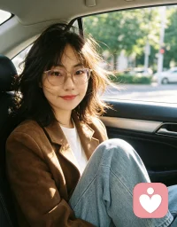 心有欢颜眉自展，风携温柔人如玉。
心若澄明皆胜景，人因欢喜自生香。