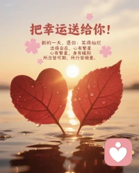 新的一天，愿你：笑得灿烂，活得自在，心有繁星，身有暖阳，所愿皆可期，所行皆随意配图