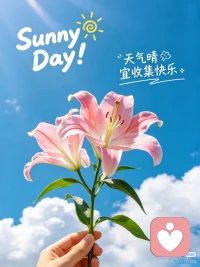 愿你迷茫时，清醒笃定，向阳生长#；
顺遂时，温柔知足，笑对日常。
开启元气满满的一天！配图