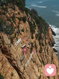古石悬崖咖啡打卡☕ 
又怂又爱玩！
腿软但快乐，
海风超治愈～
#古石悬崖咖啡