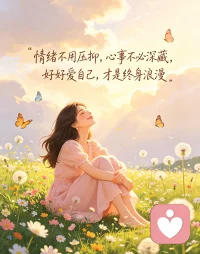 情绪不用压抑，心事不必深藏，好好爱自己，才是终身浪漫。配图