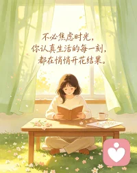 不必焦虑时光，你认真生活的每一刻，都在悄悄开花结果。配图