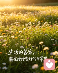 生活的答案，藏在慢慢变好的日常里。配图