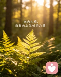 向内扎根，自有向上生长的力量配图