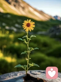 晨光照在它的花瓣上时，它正把根茎往树桩深处扎，像在说：“不必羡慕山野的簇拥，我在这里，就是自己的春天。”配图