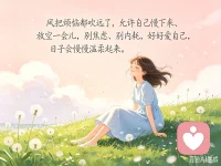 风把烦恼都吹远了，
允许自己慢下来、放空一会儿，
别焦虑、别内耗，好好爱自己，
日子会慢慢温柔起来✨配图