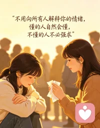不用向所有人解释你的情绪，懂的人自然会懂，不懂的人不必强求。配图