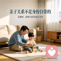 别只顾着研究怎么教育孩子了🙃
血缘不等于亲子关系，养育也不是孩子欠我们的债。
不要以为生了他，这份内心的羁绊就会自动存在。
真正的亲子关系，是共情、陪伴与信任搭建的。
没有良好的亲子关系，亲子教育就失去了土壤。配图