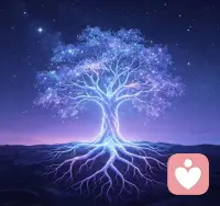 一棵发光的生命之树，愿它能给你带来无尽的力量与安宁。配图