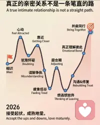 接受起伏 成熟的爱
好的感情不是一帆风顺的  学会策略性坚持配图