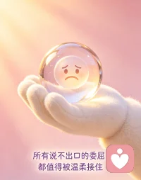  所有说不出口的委屈，都值得被温柔接住。配图