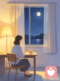 夜深人静，有心事，我在这里静静听你说。配图