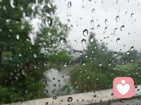 雨落从车窗下来，世界的节奏自动调成了慢放。
这一刻什么都不用做，就看着这些水珠慢慢往下滑，希望所有烦恼也跟着一起溜走配图