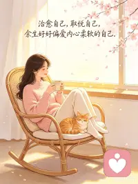 治愈自己，
取悦自己，
余生
好好偏爱
内心柔软的自己！配图