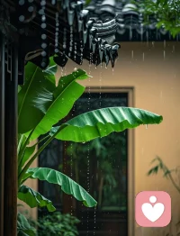 一帘雨落，芭蕉听风🌧️
慢下来，和自己和解
不内耗，不焦虑
允许情绪慢慢沉淀
平凡日常，自有松弛治愈的力量