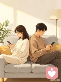 共处一室，同坐沙发，身体挨着，心却隔着屏幕。
妻子数落：回家只顾玩手机，心里根本没这个家。
丈夫委屈：在外奔波疲惫，只想靠手机喘口气。
 
埋怨从不是无理取闹，只是想要片刻专心陪伴；
沉溺手机也不是不爱，只是不懂如何卸下疲惫好好谈心。
所有争吵，都源于只看见对方的脾气，看不见藏在情绪里的孤单。
 
你家有没有同款瞬间？配图