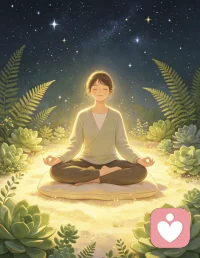 ♥静心观己，心有微光，自在生长。配图